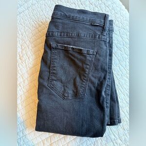 MOTHER Black Weekender Denim Jeans